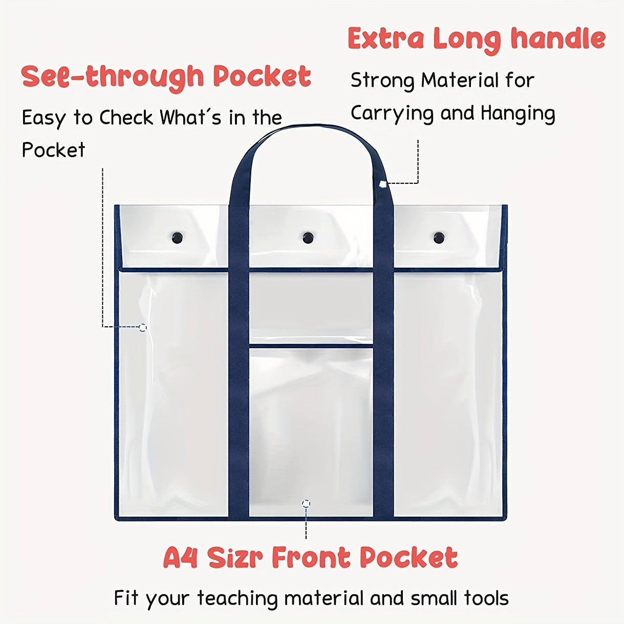 Large Poster Storage Bag for Teachers Classroom Organization