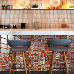 10pcs Moroccan Retro Ceramic Tiles - Self-adhesive Wallpaper