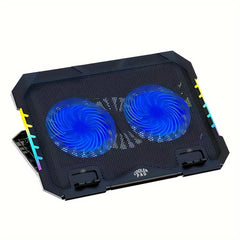 TISHRIC S900 Laptop Cooler Chill Mat with 2 Quiet Fans USB Powered 33cm