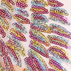 Beaded Embroidery Sequins Feather Wings Patch For Girls Clothing DIY