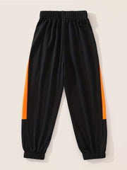 Kid's Clash Sweatpants THE WARRIOR Print Elastic Waist Pants Boy's Clothes