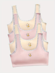 4pcs Teen Girls Casual Knit Sports Vest Underwear