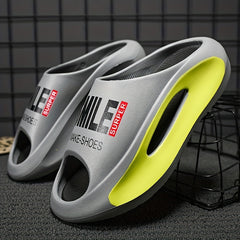 Men's Platform Slides Comfortable Non Slip Cloud Slippers