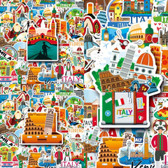 50pcs Italian Graffiti Stickers for Laptop Helmet Water Cup DIY D