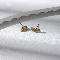 Little Rainbow Stud Earrings Gift For Girls
