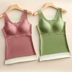 2pcs Seamless Thermal Underwear Sleeveless Top