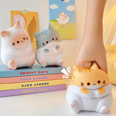 3pcs Cartoon Cat Squishy Toys Soft Slow Rebound PU Material