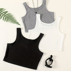 3-Pack Y2K Crop Tank Tops Sleeveless Summer Women's Tops