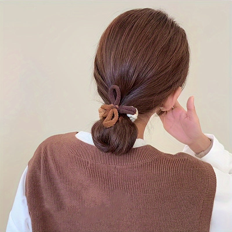 Elastic Braided Bow Hair Band Sweet Headwear