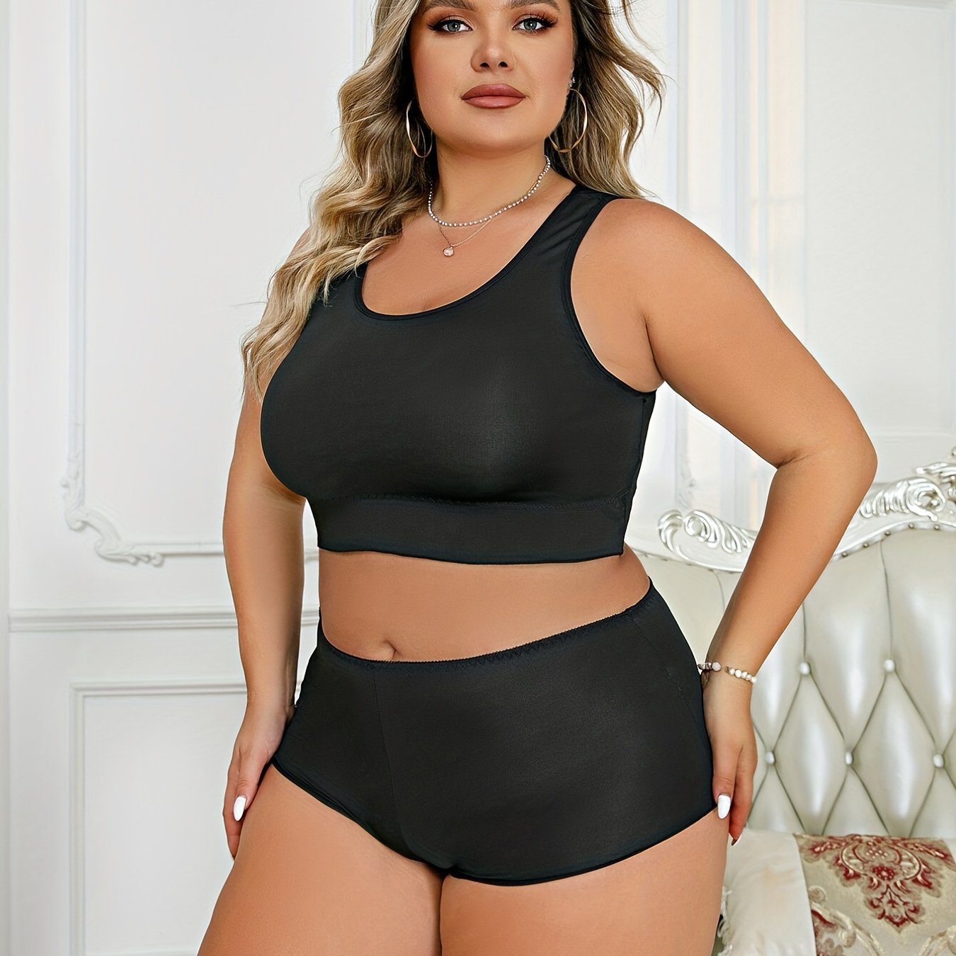 Seamless Tank Bra & Panty Lingerie Set