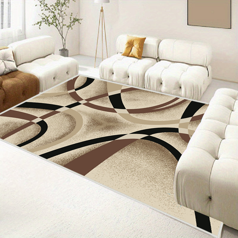 Large Modern Geometric Area Rug with Anti-slip Backing - 5.90 x 8.53ft