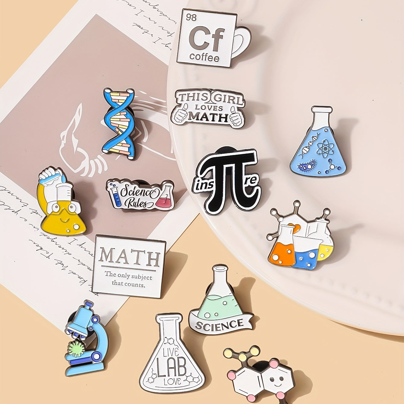 Chemistry Lab Element Brooch Pin