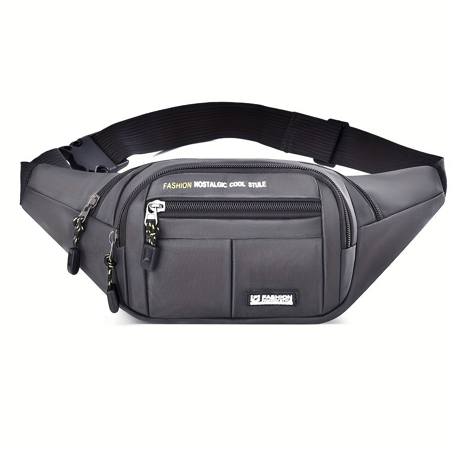 Men's Waist Pack Oxford Cloth Sports Chest Bag Large Capacity Crossbody Backpack