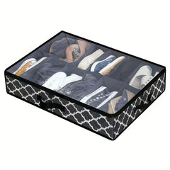 Geometric Pattern Underbed Shoes Bag Dustproof Organizer