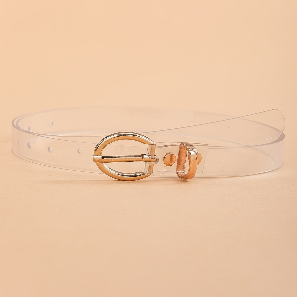 Thin Transparent Plastic Waist Belt Tie in Jeans Style