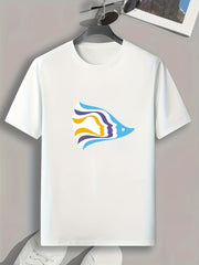 Pattern Print Men's Graphic T-shirt for Summer