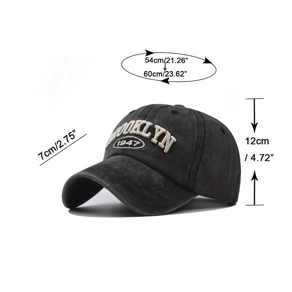 Embroidered Duck Tongue Cap for Outdoor Traveling