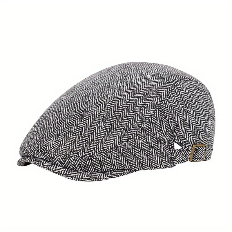 Men's Plaid Beret Newsboy Hat For Men