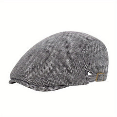Men's Plaid Beret Newsboy Hat For Men