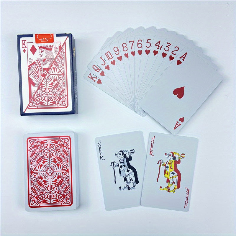 Waterproof Poker Card Deck, Washable Adult Game Puzzle, PVC Resistant Patch