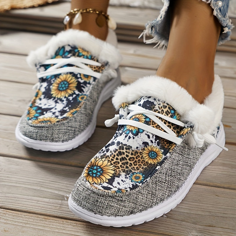 Women's Cow Print Walking Shoes Casual Low Top Sport Shoes