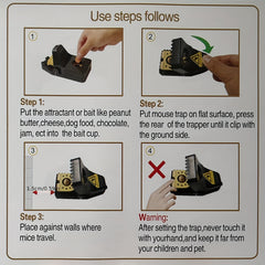 Quick Effective Mouse Traps for House - Indoor Safe Mousetrap - Family Rat Trap