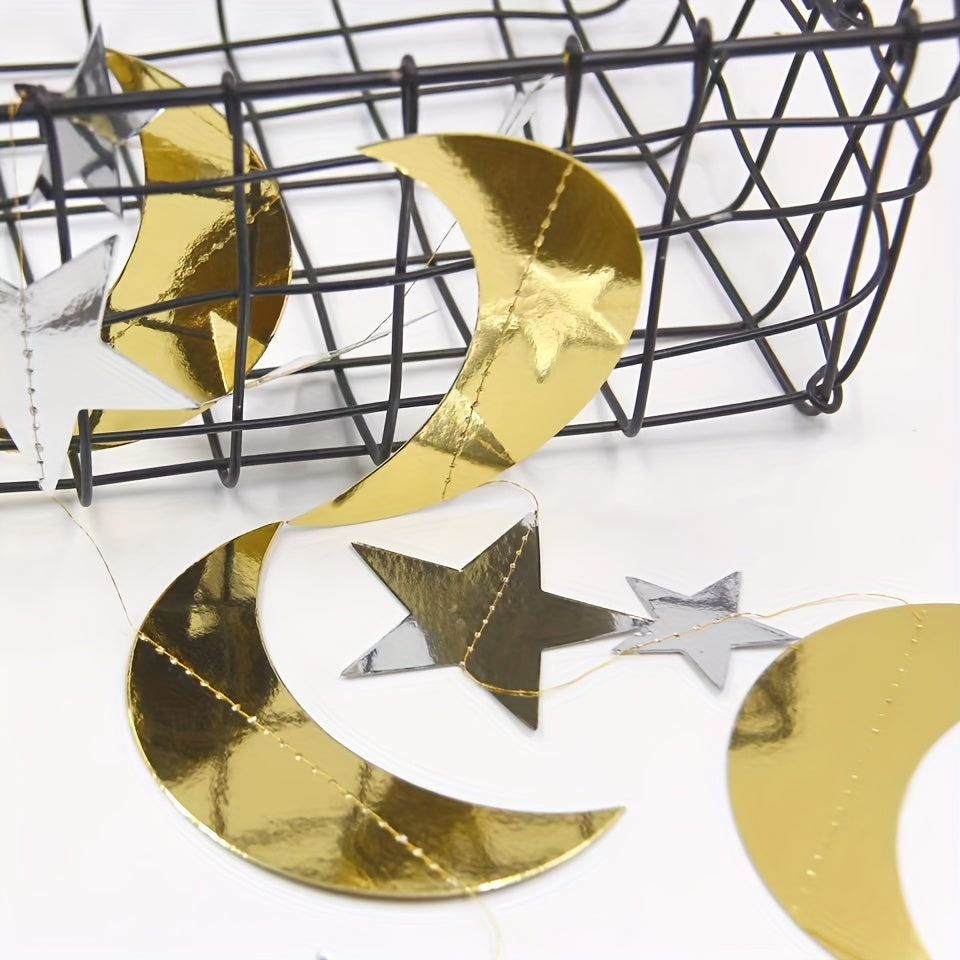 Star & Moon Paper Flower Hanging Decor for Events