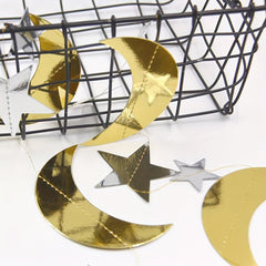 Star & Moon Paper Flower Hanging Decor for Events