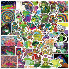 Psychedelic Frog Doodle Stickers Waterproof Decal