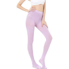 3 Pack Opaque Elastic Tights High Waist Slim Footed Pantyhose