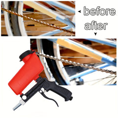 Portable Gravity Sandblasting Gun 90psi Red Rust Removal Sandblasting Machine