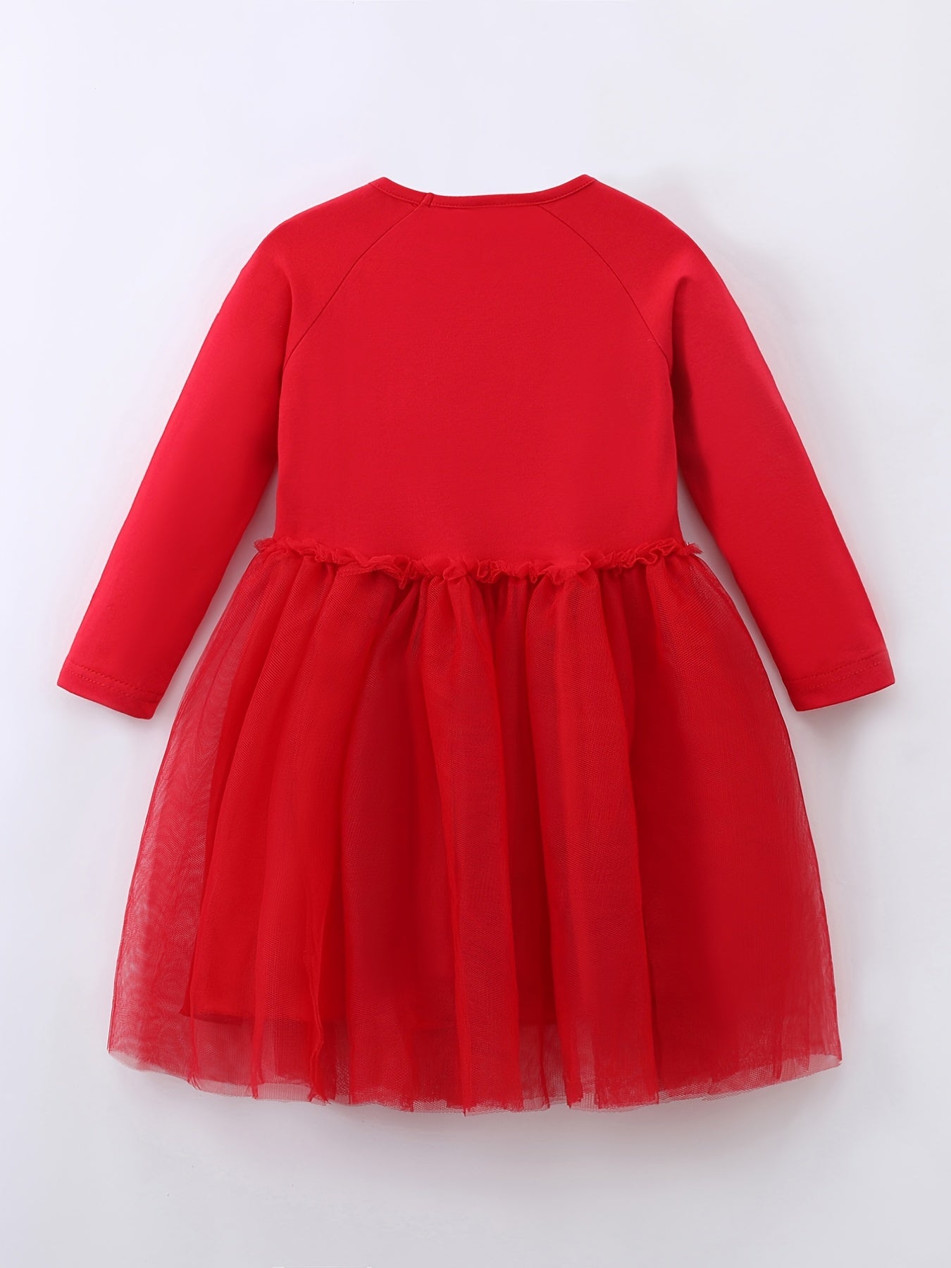 Girls Christmas Party Mesh Dress