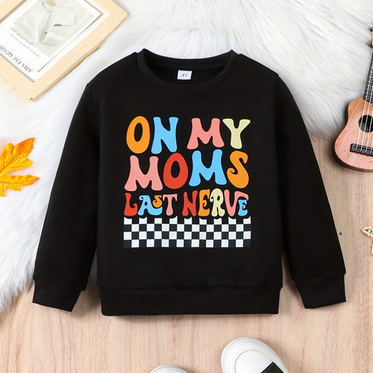Checkerboard Pattern Kid's Thermal Sweatshirt