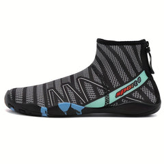 Women's Zipper High Elastic Mesh Water Shoes Non-slip Wading Shoes