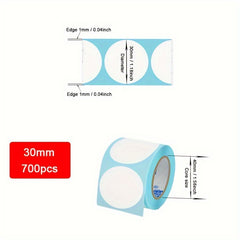 Thermal Label Sticker, Blank Adhesive Round Circel 25mm-50mm