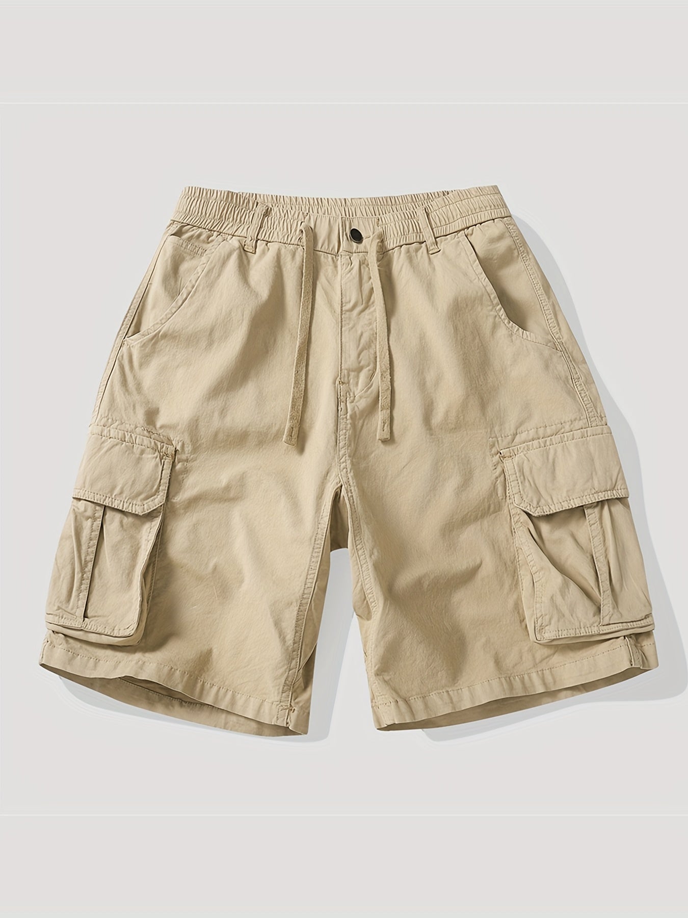 Men's Casual Cargo Elastic Waist Shorts For Summer Outdoor