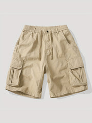 Men's Casual Cargo Elastic Waist Shorts For Summer Outdoor