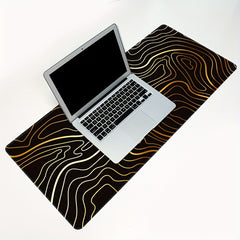 Topographic Mouse Pad XL Keyboard Desk Pad 35.5x15.8in Anti-Slip Rubber Base