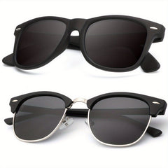 Polarized Sunglasses Semi Rimless Frame Driving Sun Glasses