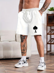 Ace Of Spades Print Men's Comfy Shorts