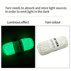 Glow In The Dark Yarn Soft Luminous Yarn DIY Knitting Crocheting Supplies