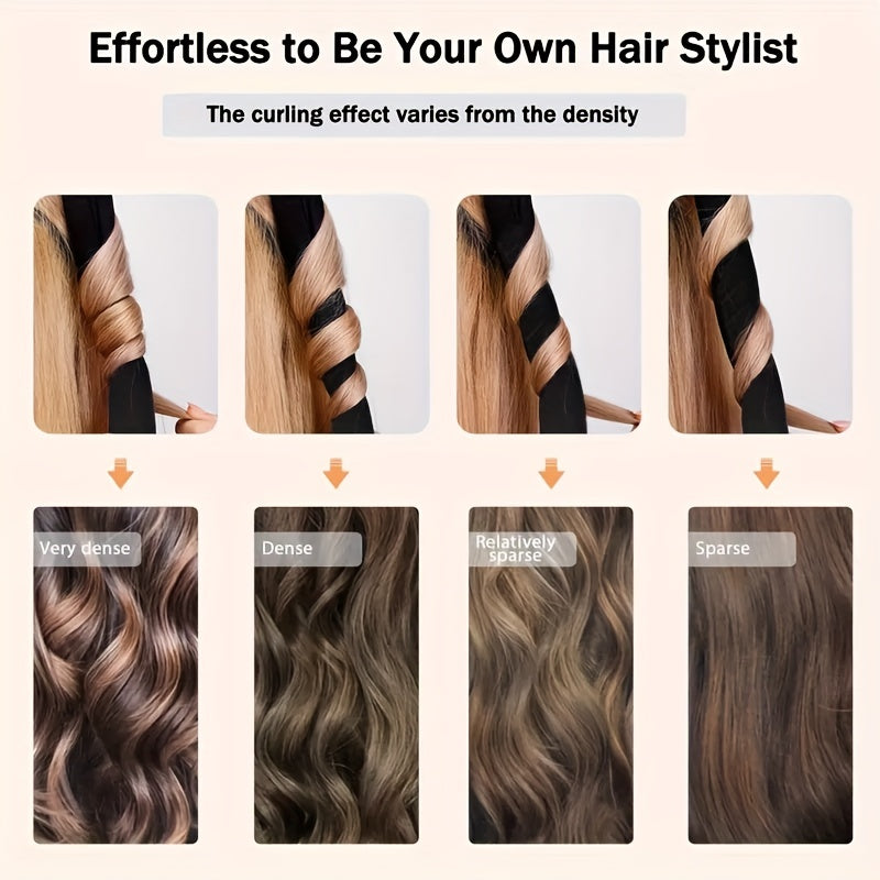 4pcs Heatless Hair Curling Rods Headband Over Night Hair Styling Kit Girls