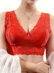 Lace Wireless Bra Breathable Scallop Trim