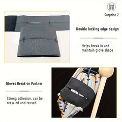 4pcs Baseball Gloves Hammer Ball & 2 Elastic Bands Training Equipment