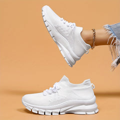 Women's Breathable Lace Up Walking Shoes Non Slip Sneakers