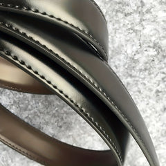 Men's Leather Belt Pin Buckle 3 Wide Suits Jeans Casual Gentlemen
