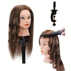 Long Straight Hair Mannequin Head for Hairdresser Training