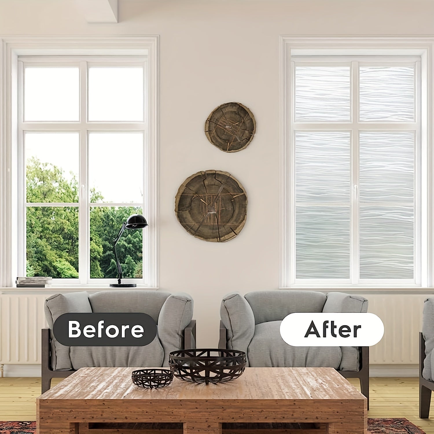 Decorative Stained Glass Window Film for Home - Privacy Frosted Tinting Film