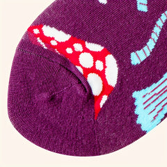 Mushroom Print Socks Novelty & Funny Women's Stockings