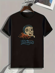 Skull Print Men's Graphic T shirt Casual Comfy Tees For Summer Mens Clothing